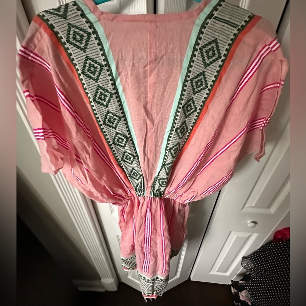 SOLD OUT Lemlem Rosa Pink Embroidered Resort Coverup Dress NWT S - Picture 5 of 13